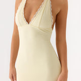 Illuminate Halter Midi Ruha - Vajsárga