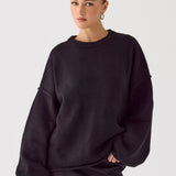 Jack Oversized Kötött Pulóver - Fekete