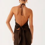 Jorjianna Halter Top - Csokoládé