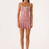 Little Bit Mini Dress - Piros Csíkos