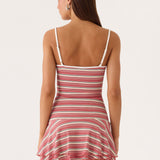 Little Bit Mini Dress - Piros Csíkos