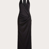 Lumae Halter Maxi Ruha - Fekete
