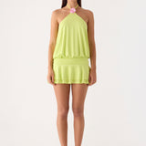 Make It Right Mini Dress - Lime