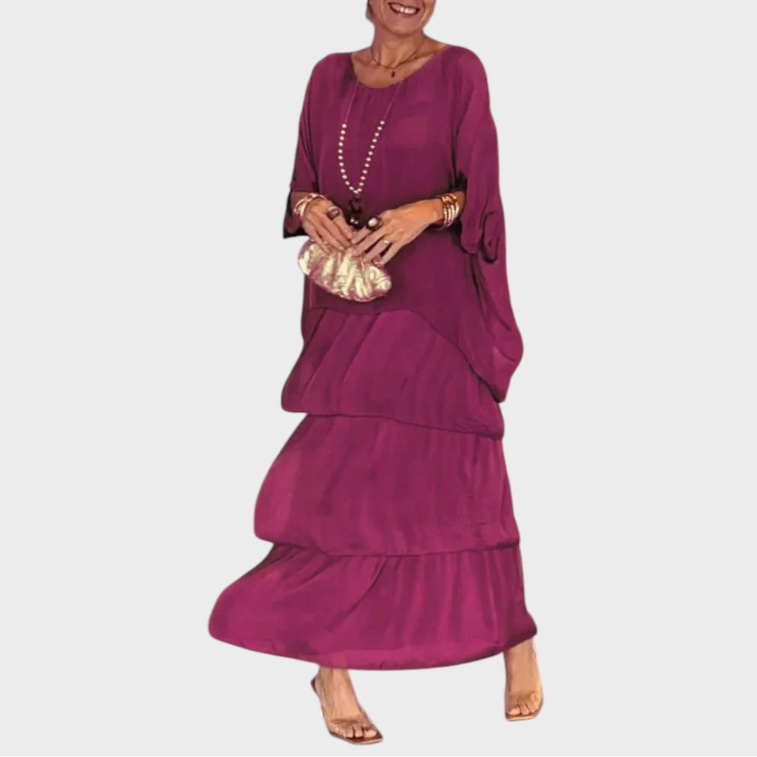 Nora | Elegáns Chiffon Ruha Boho Stílusban Mindennapi Használatra