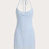 Martine Halter Mini Ruha - Kék
