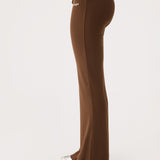Muse Roll Waist Pants - Csokoládé