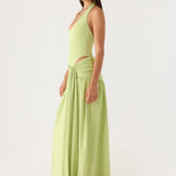 My Answer Bodysuit Maxi Dress - Lime