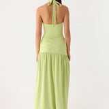 My Answer Bodysuit Maxi Dress - Lime