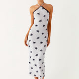 Nestel Flock Halter Midi Ruha - Lila