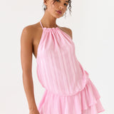 Parade Halter Mini Ruha - Rózsaszín
