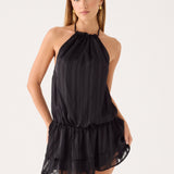 Parade Halter Mini Ruha - Fekete