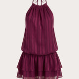 Parade Halter Mini Ruha - Szilva