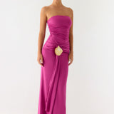 Parti Utáni Shell Maxi Ruha - Fuchsia