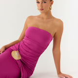 Parti Utáni Shell Maxi Ruha - Fuchsia
