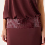 Posine Strapless Maxi Dress - Bordó