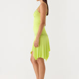 Királynő Kártya Mini Ruha - Lime