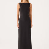 Ravelle Mesh Back Maxi Ruha - Fekete