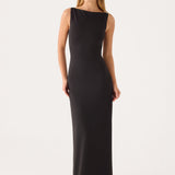 Ravelle Mesh Back Maxi Ruha - Fekete