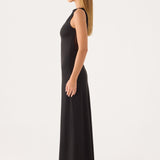 Ravelle Mesh Back Maxi Ruha - Fekete
