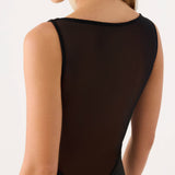 Ravelle Mesh Back Maxi Ruha - Fekete