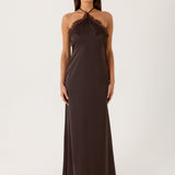 Samaria Halter Maxi Ruha - Csokoládé