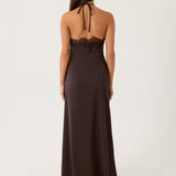 Samaria Halter Maxi Ruha - Csokoládé