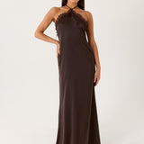 Samaria Halter Maxi Ruha - Csokoládé