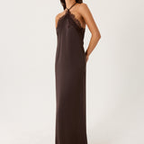 Samaria Halter Maxi Ruha - Csokoládé
