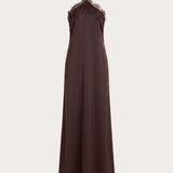 Samaria Halter Maxi Ruha - Csokoládé