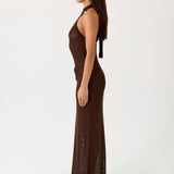 Saoirse Knit Maxi Dress - Csokoládé