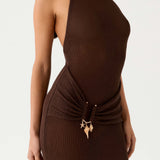 Saoirse Knit Maxi Dress - Csokoládé
