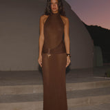 Saoirse Knit Maxi Dress - Csokoládé