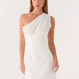 Sarielle Fűző Mini Ruha - Off White