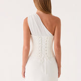 Sarielle Fűző Mini Ruha - Off White