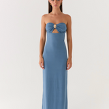 Coast Is Clear Maxi Dress - Tengerparti Kék