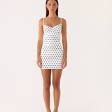 Last Light Mini Dress - Porcelán Kék Pöttyös