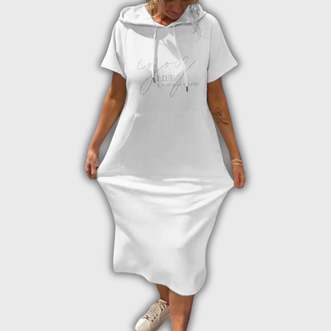 Saskia - Kényelmes Kapucnis Ruha
