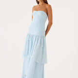 Sharn Strapless Maxi Ruha - Kék