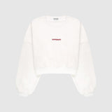 Signature Cropped Sweatshirt - Elefántcsont