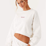 Signature Cropped Sweatshirt - Elefántcsont