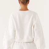 Signature Cropped Sweatshirt - Elefántcsont