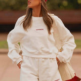 Signature Cropped Sweatshirt - Elefántcsont