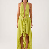 Sinead Halter Maxi Ruha - Lime