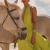 Sinead Halter Maxi Ruha - Lime