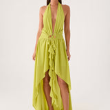 Sinead Halter Maxi Ruha - Lime