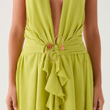 Sinead Halter Maxi Ruha - Lime