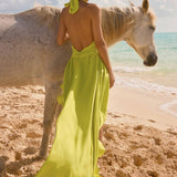 Sinead Halter Maxi Ruha - Lime