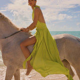 Sinead Halter Maxi Ruha - Lime