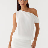 Stick Around Mini Dress - Fehér
