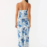 Take Chances Midi Dress - Béke Égbolt Virágos